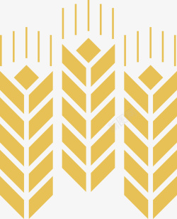 手绘农作物金色燕麦矢量图高清图片
