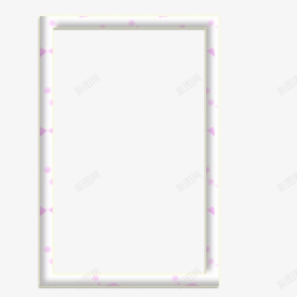 白粉色长方形相框png免抠素材_新图网 https://ixintu.com 儿童相册 照片 白色相框 相册 边框 长方形相框