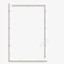 白粉色长方形相框素材