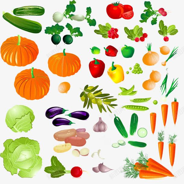 蔬果集锦png免抠素材_新图网 https://ixintu.com 农产品 水果 生鲜 蔬菜 食品 食物