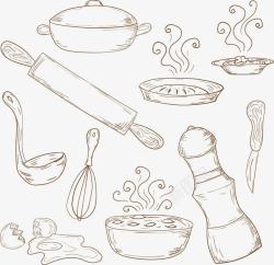 打蛋器矢量图手绘烘焙相关图案高清图片