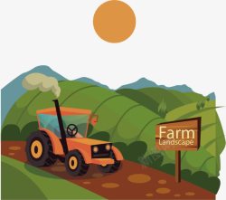 平面农民素材农场卡通高清图片
