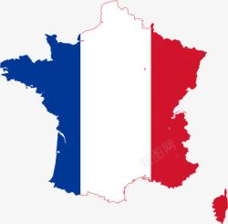 矢量法国地图法国颜色地图高清图片