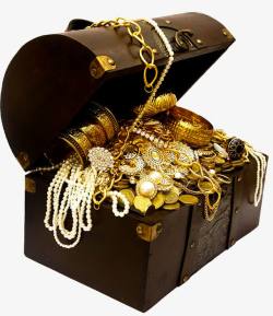 珠宝箱png素材金银珠宝宝箱高清图片