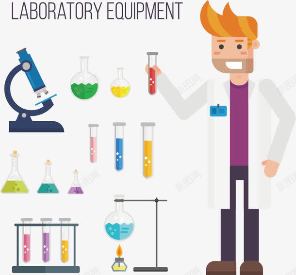 做实验png免抠素材_新图网 https://ixintu.com 做实验 卡通手绘 学术 实验器材 实验室 彩色手绘 显微镜 校园 研究 科学家 科研 试管