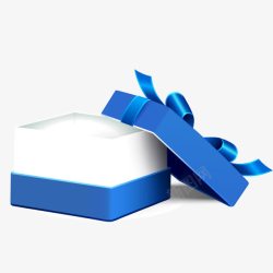 礼品盒素材蓝色盒子矢量图高清图片