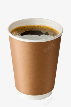 奶茶外卖包装实物咖啡解渴纸杯高清图片