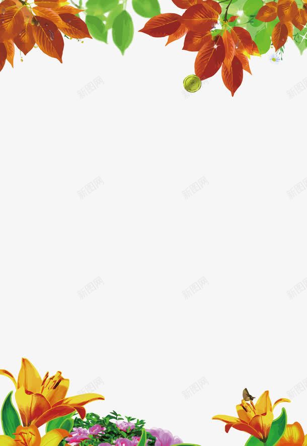 水彩花叶边框png图片免费下载 素材7xxgweuek 新图网 水彩花叶边框png图片免费下载 素材7xxgweuek 新图网