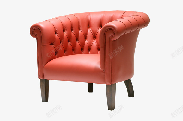 单人沙发png免抠素材_新图网 https://ixintu.com 单人沙发 沙发素材 真皮沙发 红色沙发