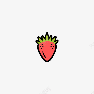 手绘卡通水果草莓图标图标