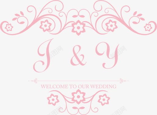 花纹花朵婚礼logo图标图标
