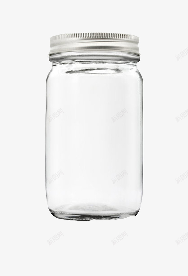 透明玻璃银色盖子的广口瓶实物png免抠素材_新图网 https://ixintu.com 保存 包装 存储 容器 密封 封存 广口瓶 玻璃 瓶子 空的 罐子 透明