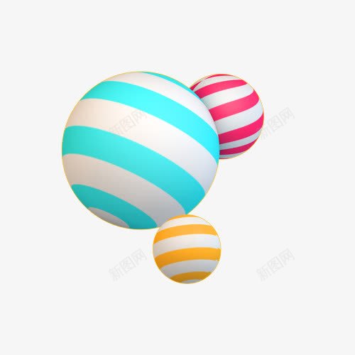 创意立体彩色五彩球png免抠素材_新图网 https://ixintu.com 创意圆形球 图案 彩色球体 条纹彩色 球球 立体五彩球 装饰