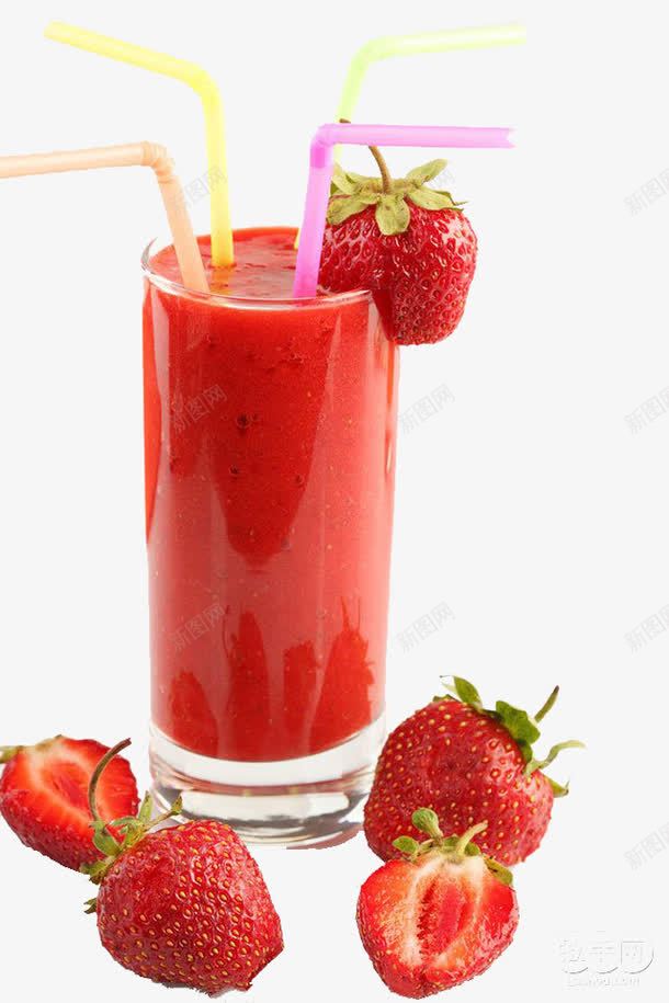 草莓汁png免抠素材_新图网 https://ixintu.com 果汁 水果 草莓