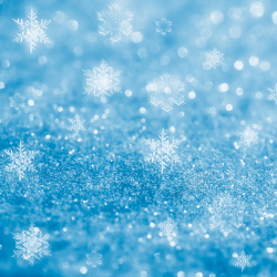 亮片雪花浪漫蓝色晶莹雪花背景高清图片