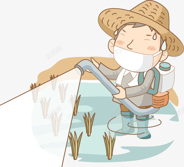 水稻农民png免抠素材_新图网 https://ixintu.com 人物画 卡通手绘 水彩画 水稻农民 肖像画 装饰图案