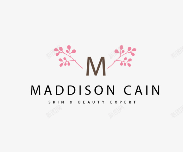 字母M花卉小清新LOGO图标psd_新图网 https://ixintu.com Maddison cain 典雅 唯美 大方 字母 小清新 简单 简约 粉色 花卉