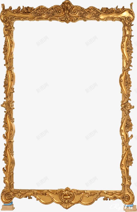 金色镜框png免抠素材_新图网 https://ixintu.com 大镜子 欧式镜子 精美边框 镜子 长方形镜子