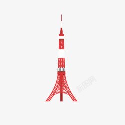 日本东京日本东京铁塔元素高清图片