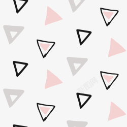清新黑色粉色三角背景素材