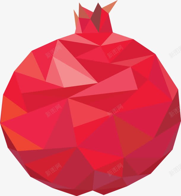 马赛克石榴png免抠素材_新图网 https://ixintu.com 几何图水果 创意水果 水果 石榴 红色 马赛克 马赛克水果