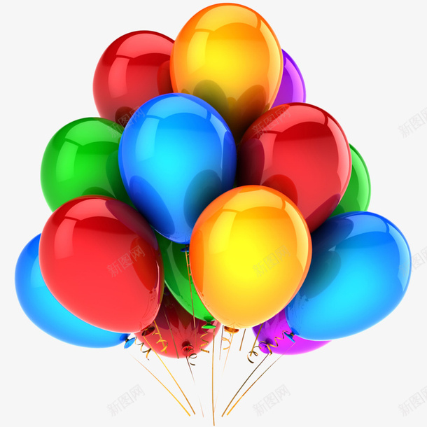 五彩的多样的气球png免抠素材_新图网 https://ixintu.com 气球 漂浮 美丽 装饰