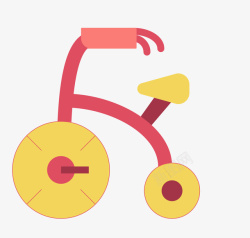 婴儿脚踏车手绘卡通儿童三轮车高清图片