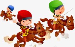 小孩骑马骑马的小孩高清图片