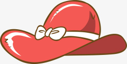 手绘水彩圣诞帽子红色太阳帽矢量图高清图片