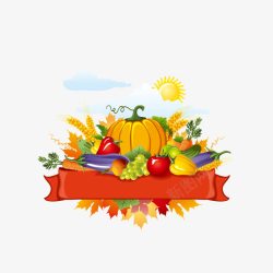 秋天水果蔬菜美食背景高清图片