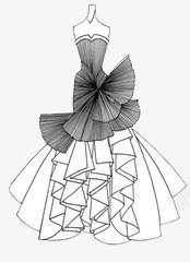 衣服png免抠素材_新图网 https://ixintu.com 女装 折皱 线条 长裙