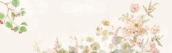 唯美春季放风筝海报复古花朵背景高清图片
