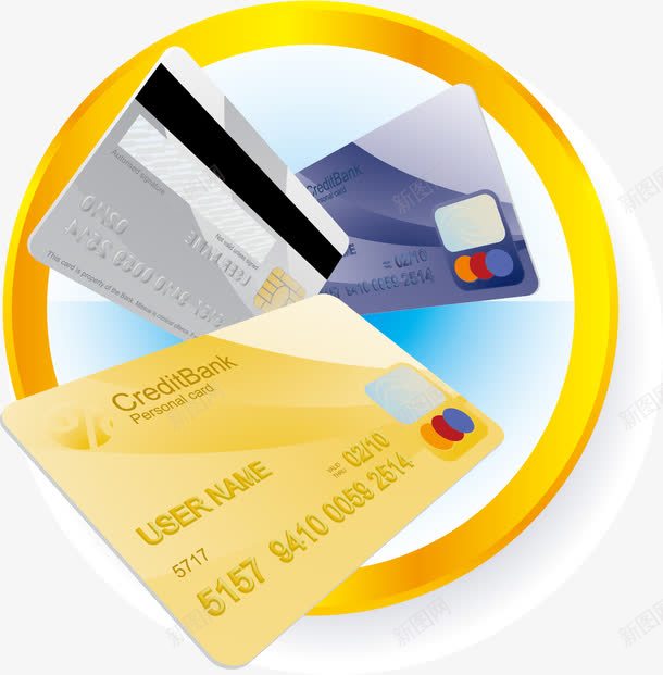 信用卡银行贷款元素png免抠素材_新图网 https://ixintu.com 信用卡 修饰 购物 贷款AI