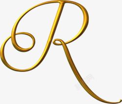 R花型金属字母婚礼素材