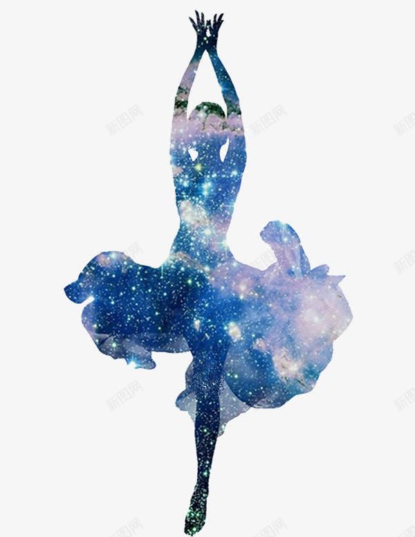 蓝色舞动的女孩图png免抠素材_新图网 https://ixintu.com 卡通 女人 插图 漂亮的 舞动的 芭蕾舞 蓝色的 裙子
