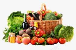 篮子中的蔬果蔬果篮子堆堆图标高清图片