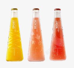 彩色果汁瓶子外观素材