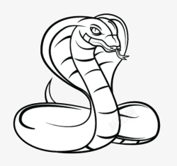手绘动物蛇简笔画素材