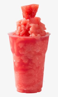 红色西瓜冰红色饮料西瓜冰沙实物高清图片