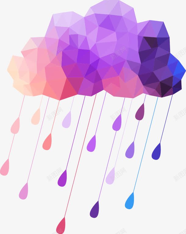 创意天气装饰元素png免抠素材_新图网 https://ixintu.com 云朵 几何图形 天气 天气不好 雨滴图案 风雨气温图