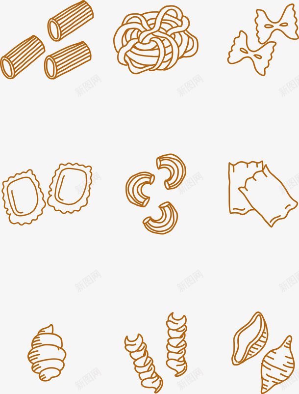 通心粉意大利面简笔画形png免抠素材_新图网 https://ixintu.com 卡通手绘 意大利面 简笔画食物 螺旋面 餐饮美食