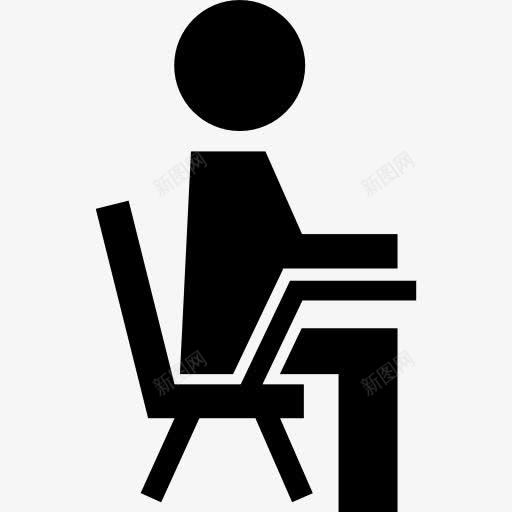 学生从椅子侧面图标png_新图网 https://ixintu.com 人 人的剪影 侧视图 坐 学生 教育学生 椅子