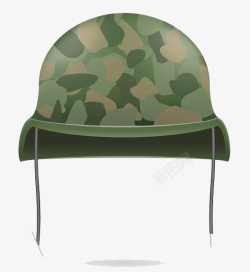 军绿色的帽子卡通士兵帽高清图片