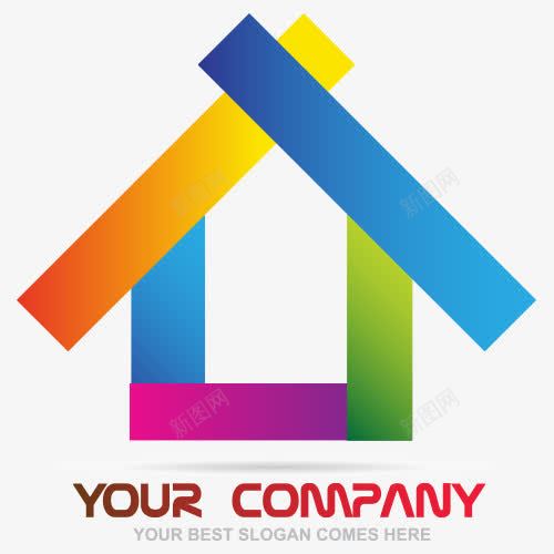 地产公司logo图标png_新图网 https://ixintu.com logo模板 logo设计 创意设计 大厦 房地产公司logo 抽象 标志图标