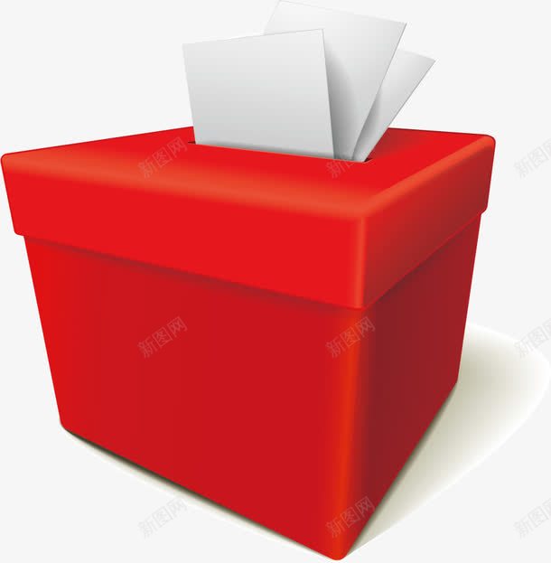 红色投票箱png免抠素材_新图网 https://ixintu.com 投票 投票箱 箱子 红色 选举