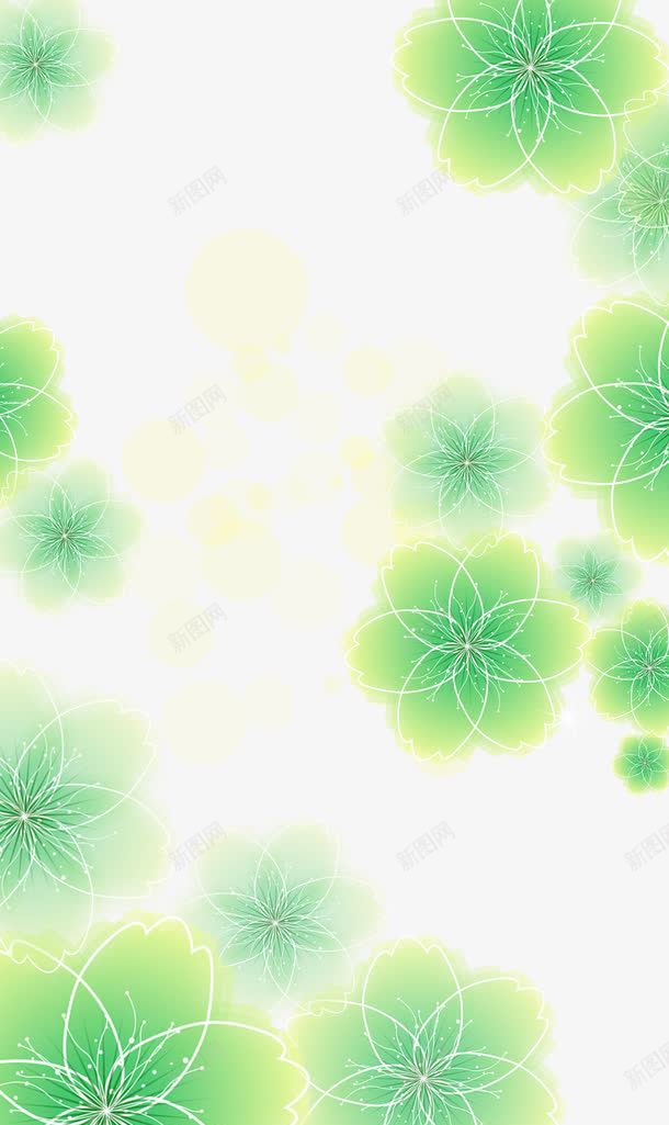 春天清新自然的花朵png免抠素材_新图网 https://ixintu.com 春天 绿色背景 自然清新 花朵