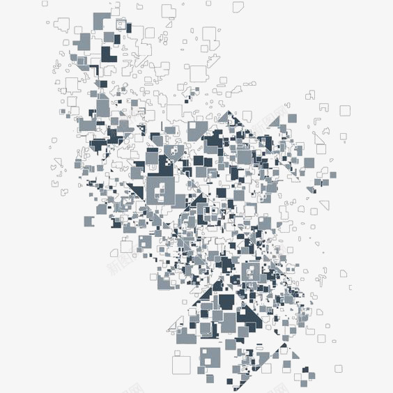 创意几何图形底纹png免抠素材_新图网 https://ixintu.com 方形 水彩几何图形 艺术 零散的几何图形