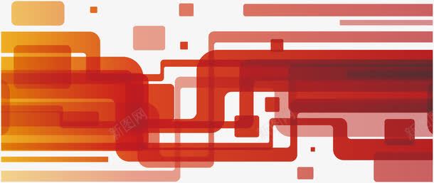 科技线条方块png免抠素材_新图网 https://ixintu.com 科技画册 科技线条 红色线条方块