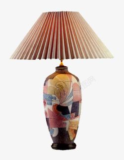 花瓶伞形折皱台灯素材