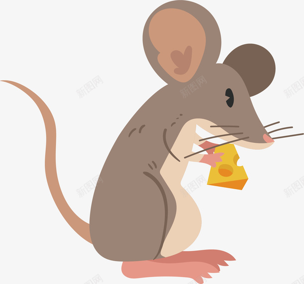 偷吃奶酪的老鼠矢量图ai免抠素材_新图网 https://ixintu.com 创意 卡通 商务 奶酪 手绘 矢量图 简约 老鼠 老鼠生日